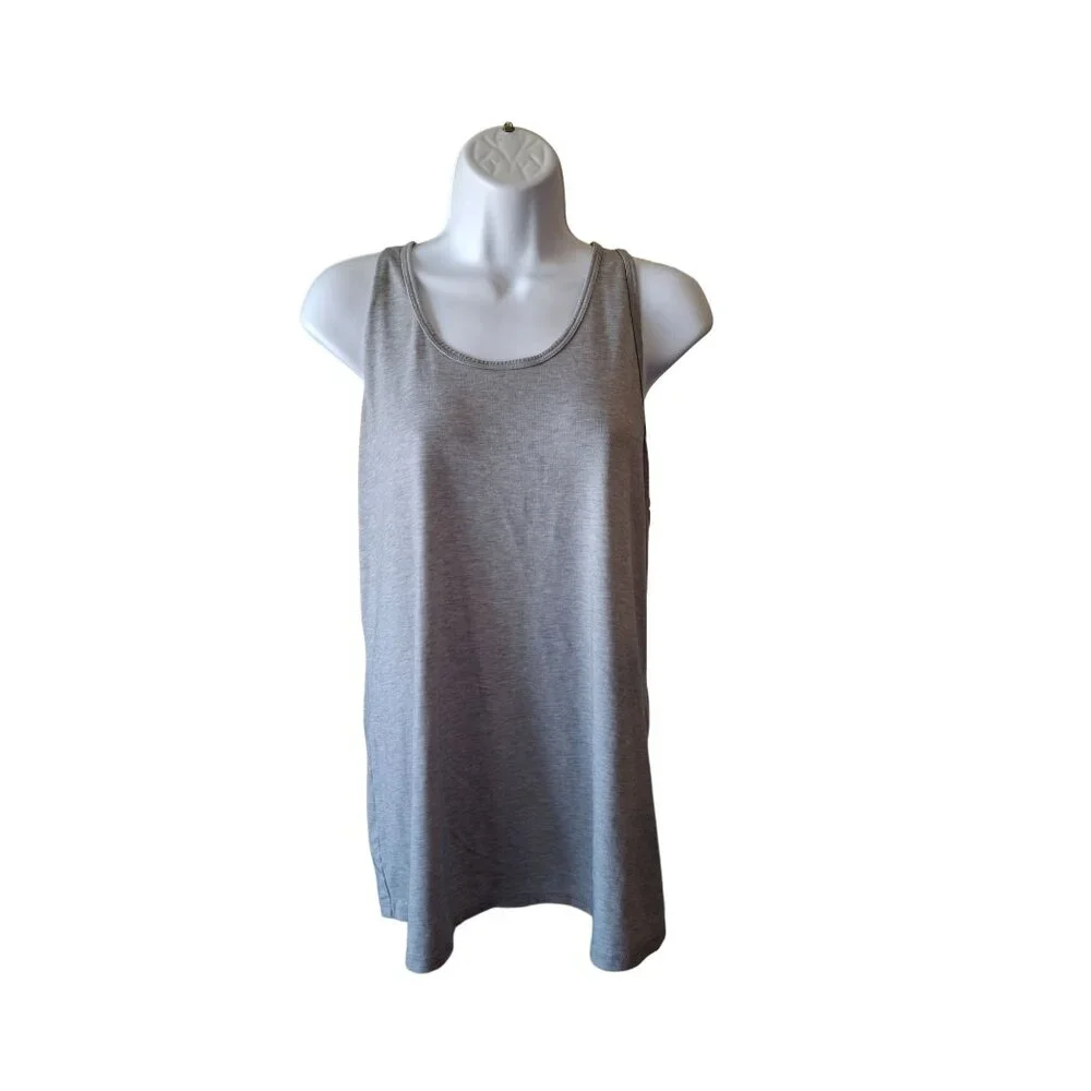 Athleta Sleeveless Draped Back Tank Top Womens Large Gray